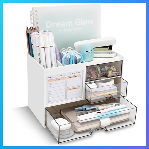 Desk organizer with - 3, drawer